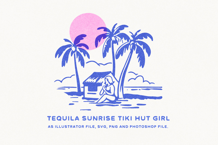 Tequila Sunrise Tiki Hut (Illustrations) by Nicky Laatz